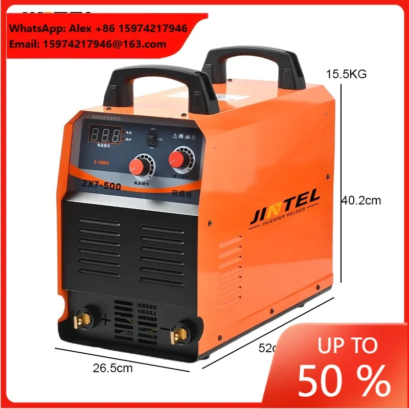 Best Quality New JINTEL ZX7-500 Portable Inverter IGBT DC Motor ARC Welding Machine MMA Welder