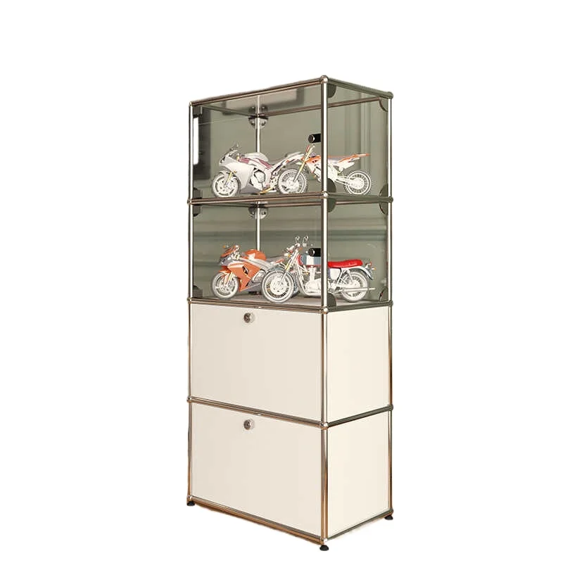 

Household wine cabinet explosion Lego simple metal living room stainless steel module combination figure