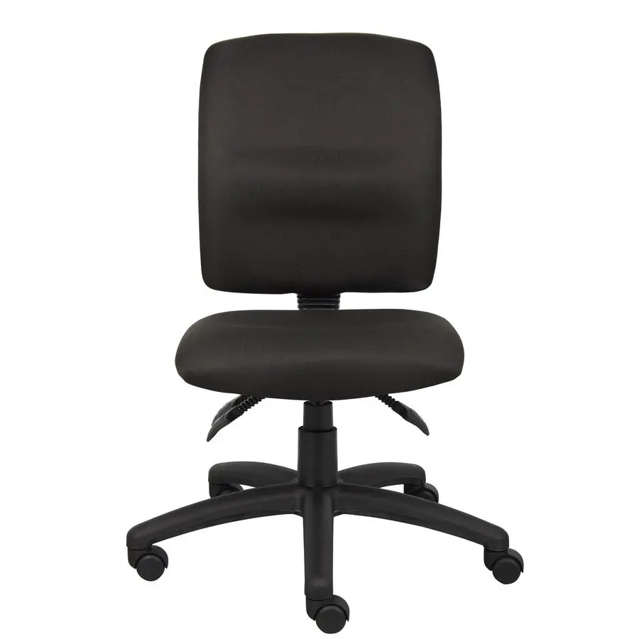 MultiFunction Fabric Task Chair Without Arms in Black B3035BK