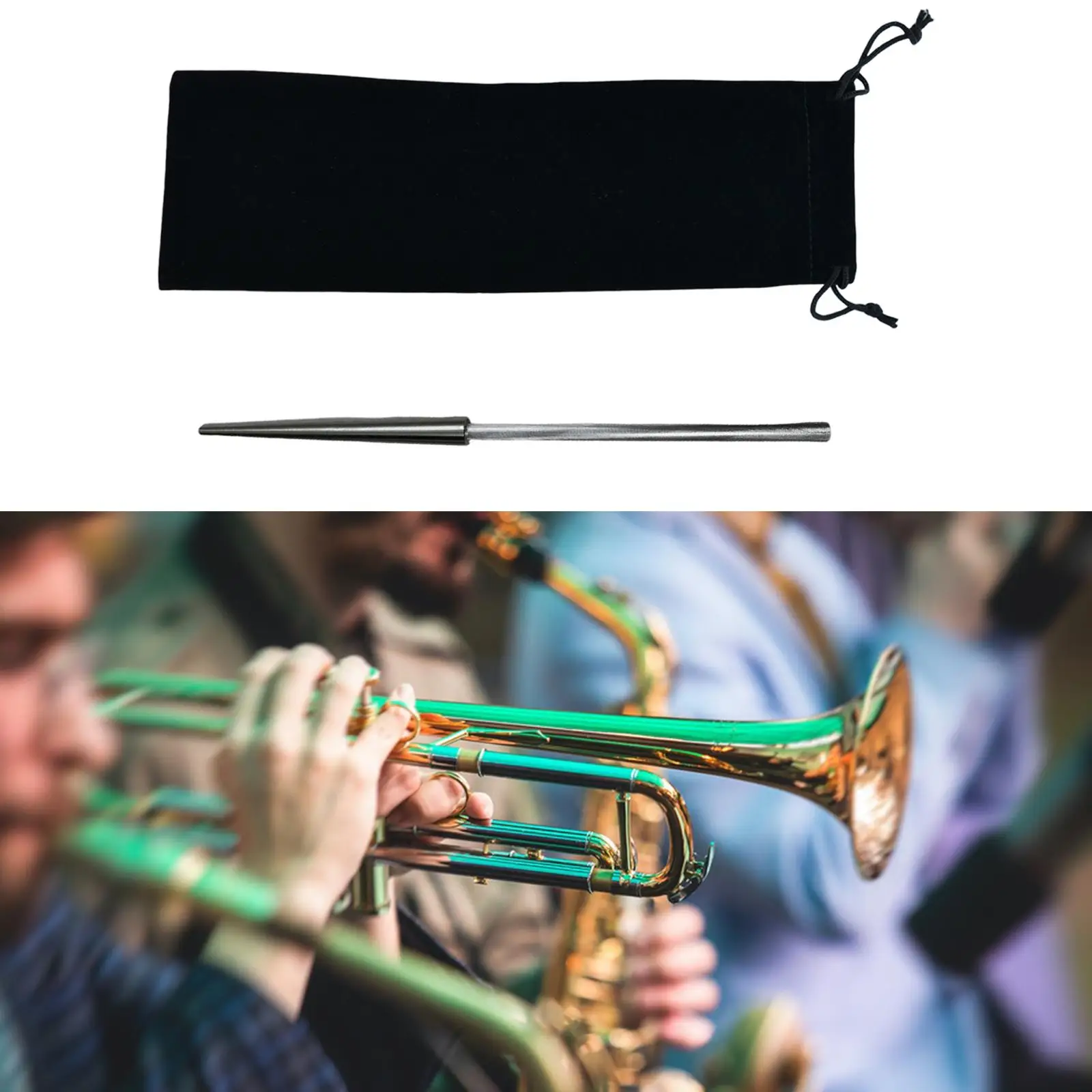 

Trumpet Repair Kit Premium Replaces Parts,Easy Installation with Storage Bag Professional Instrument Maintenance Accessory