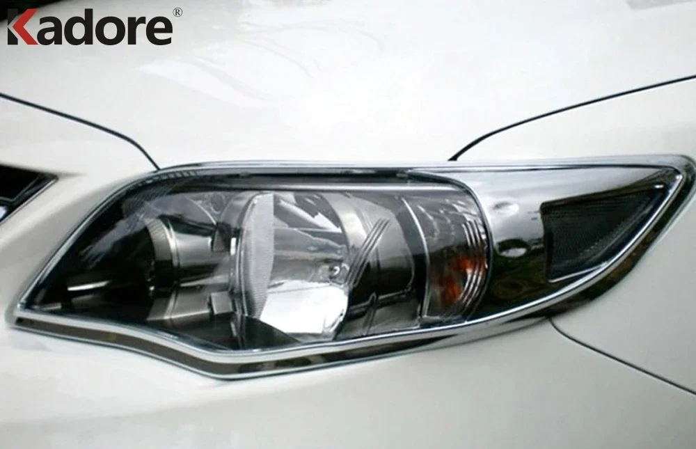 For Toyota Corolla 2011 2012 2013 Chrome Car Front Head Light Lamp Cover Trim Headlight Frame Trims Exterior Styling Accessories