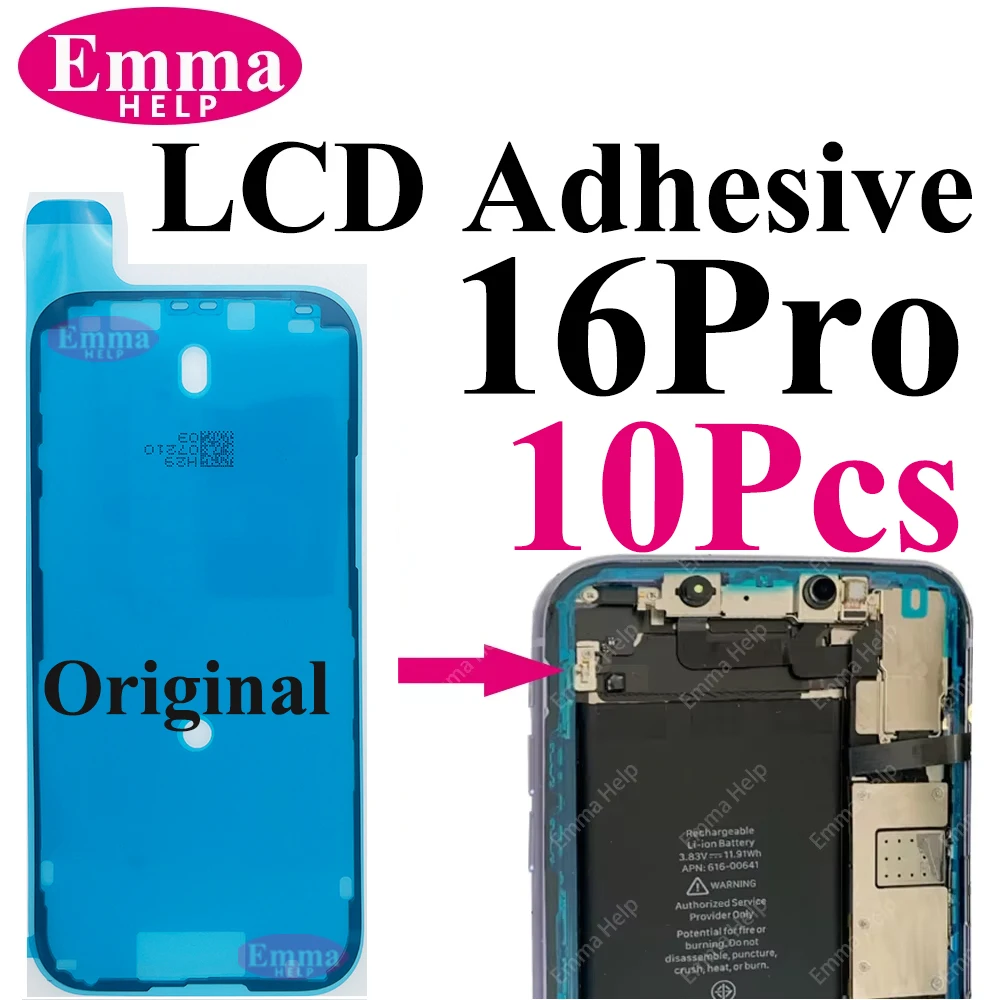 10pcs Original Back Cover Side Waterproof Seal Sticker for iPhone 16 15Plus 14 Pro Max Front LCD Adhesive