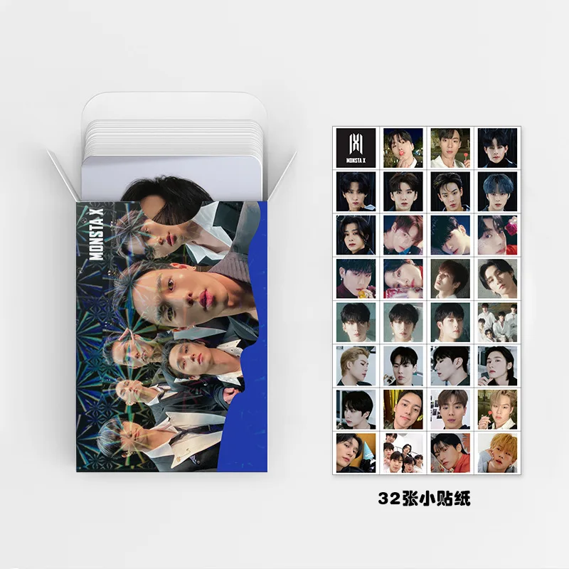 92 Pz/set MONSTA X Idol Boy Nuova Serie Adesivo Lomo Carte HD Printd Photocards di Alta Qualità Lee Joo Heon Shownu Ventole Regali