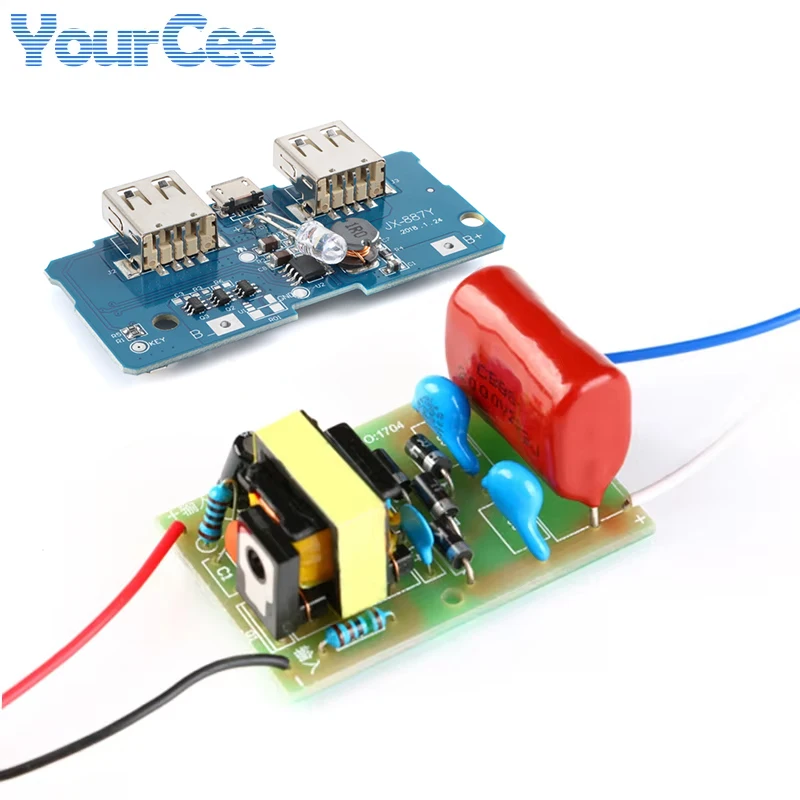 DC 3.7V to 1800V Booster Step Up Board Module Arc Pulse DC Motor with High Voltage Capacitors 3.7V to 5V Power Supply Module