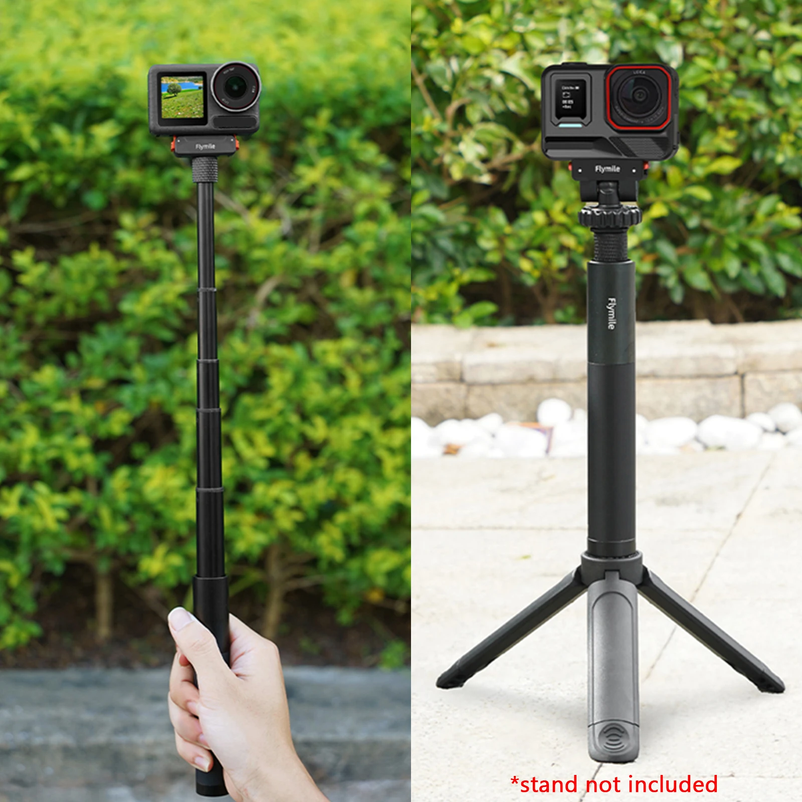 Selfie Stick For Action Cameras Extendable Aluminium Pole_voghion.com