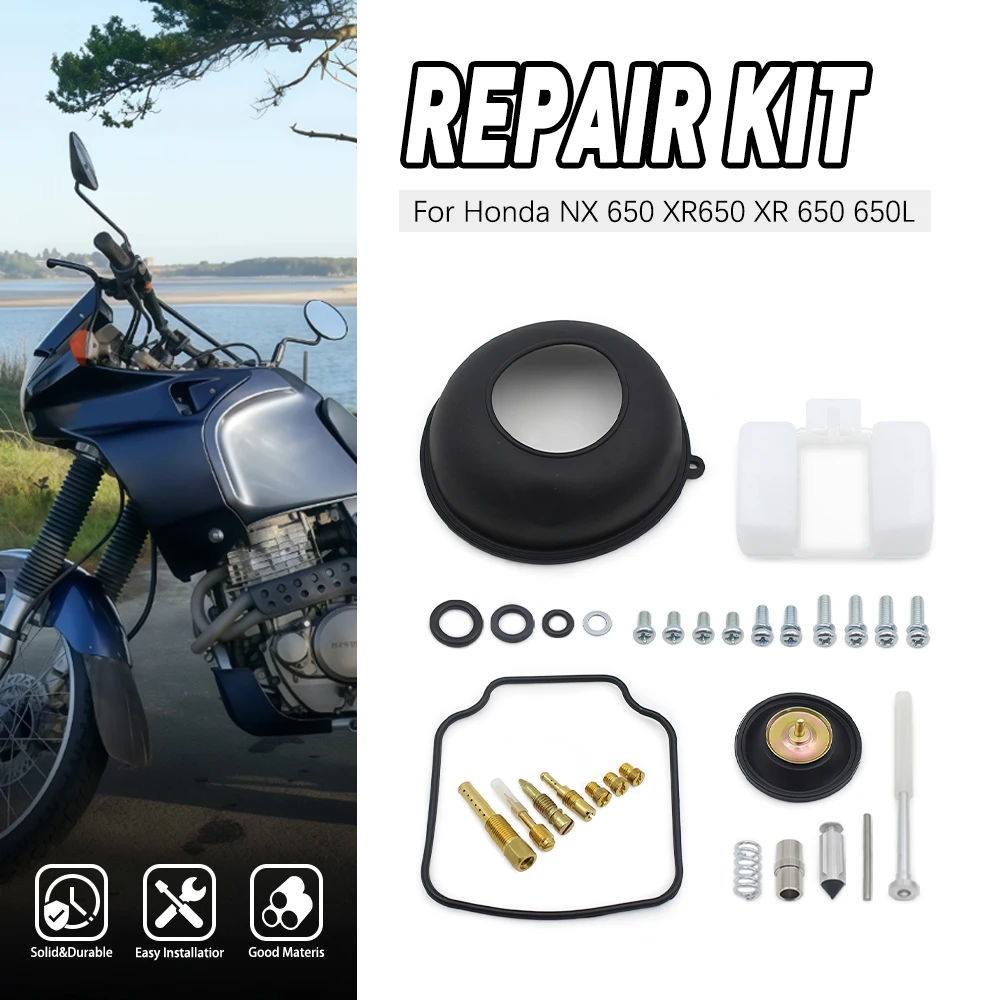 

Carburetor Repair Kit Float Needle Valve Gasket Air Screw Plunger Vacuum Diaphragm For Honda Honda Nx650 Xr650 Dominator Xr650L