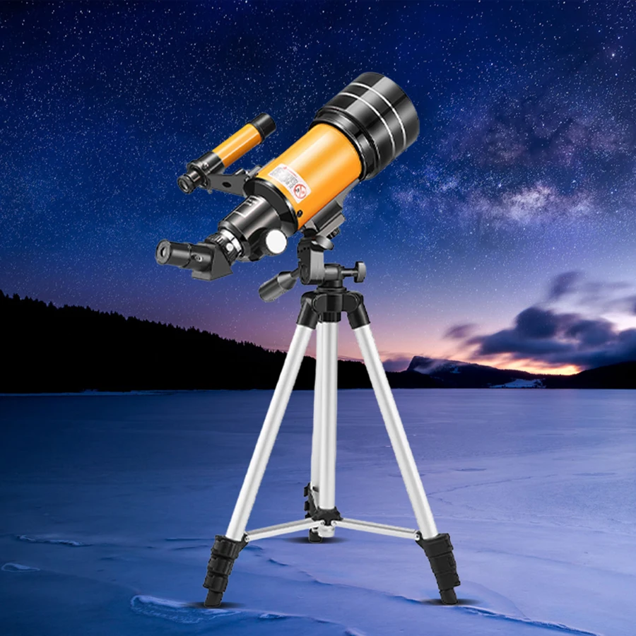 

The 30070 Astronomy Telescope Orange Low 15-150x Zoom Professional Refractor Is Ideal for Hiking and Exploring The Universe