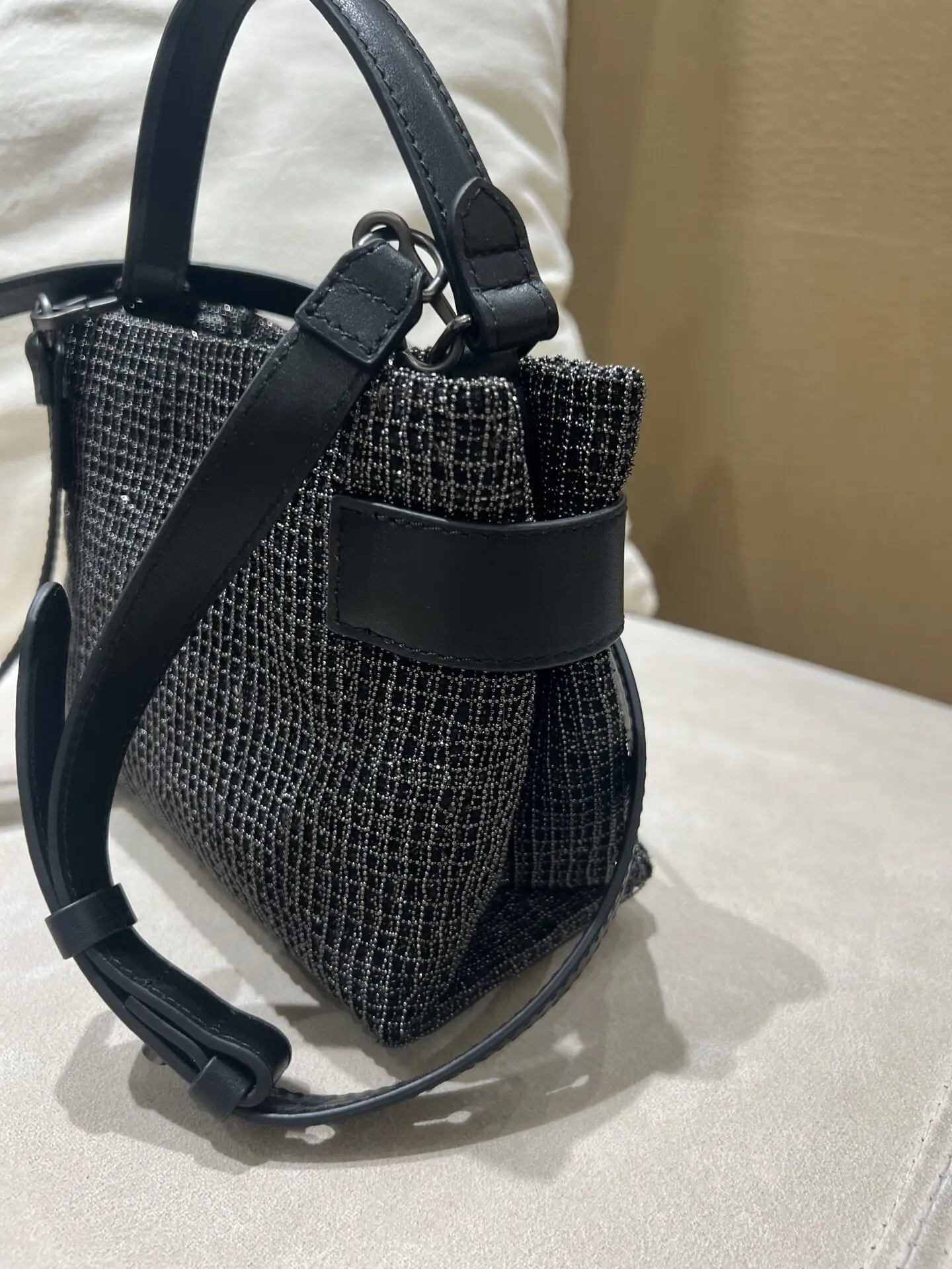 

Beaded Chain Elegant And Versatile Shoulder/Crossbody/Handbag, Casual And Stylish, Women'S Size 23*15*10