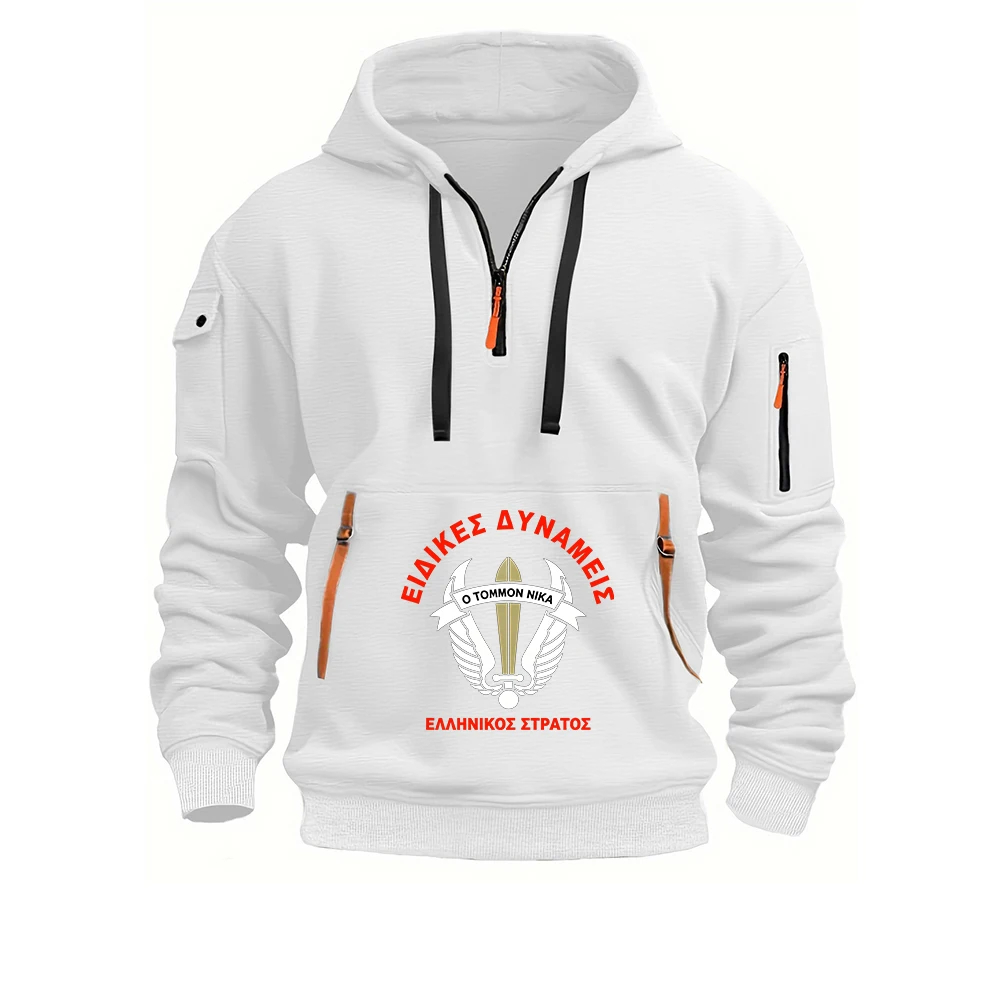 Hellenic Army Greece 1st Special Forces 2026 Latest Men's Printed Hoodie Casual Retro Sports Pullover Long Sleeved Multi
