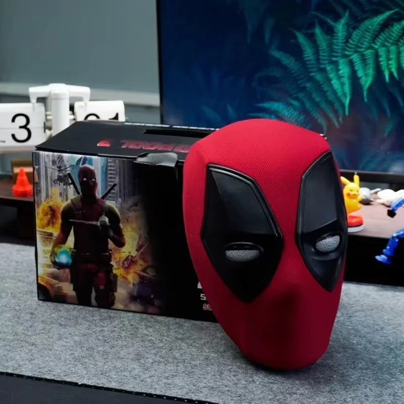 DC Heroes Deadpool Headset Mask com Música, Anel Luminoso, Controle Remoto Batman, Vestir Horror, Máscara Travessa, Conjunto de Presentes, CZ