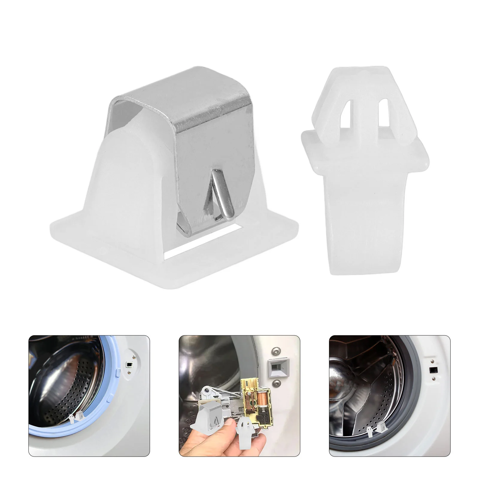 10 Pcs Laundry Machine Clothes Dryer Lock Circuit Breaker Lockout Cupboard Door Switch Replacement Ivory Washer Lid Assembly