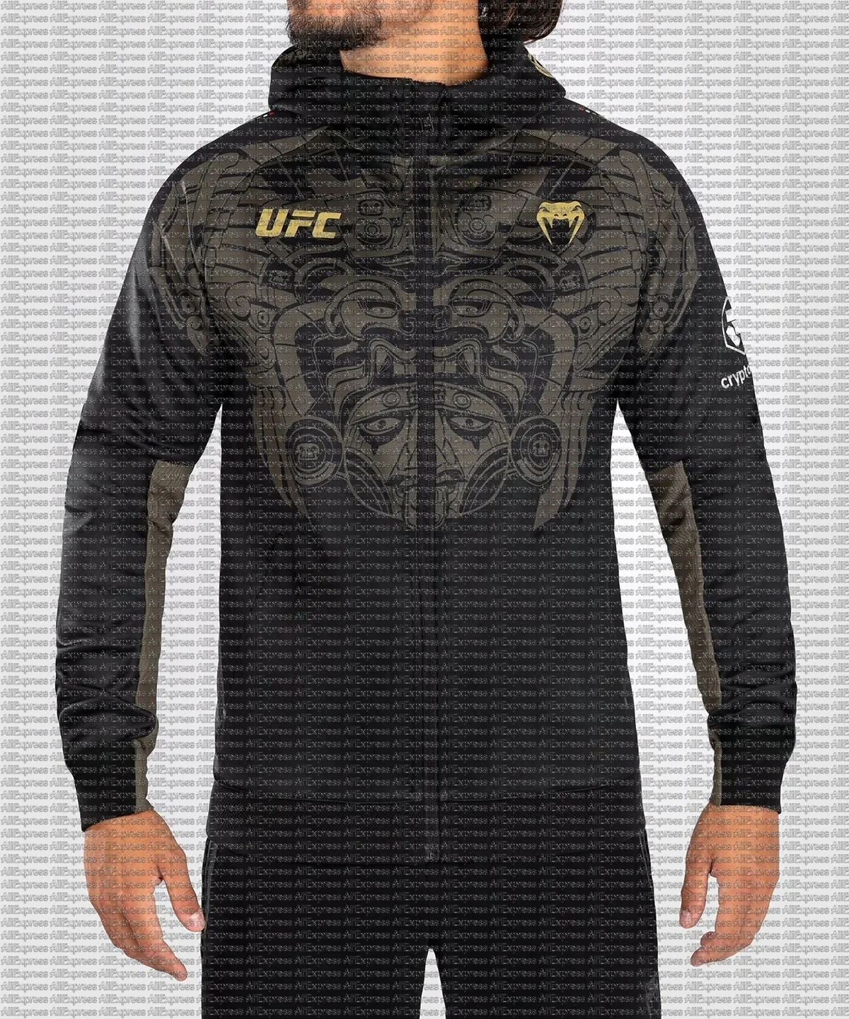 เสื้อสเวตเชิ้ตมีฮู้ดสำหรับผู้ชายและผู้หญิง UFC แบบพิมพ์ลาย 3 มิติ แขนยาว ชุดกีฬา ทรงหลวม ระบายอากาศได้ดี สวมใส่สบาย เหมาะสำหรับฤดูใบไม้ร่วงและฤดูหนาว