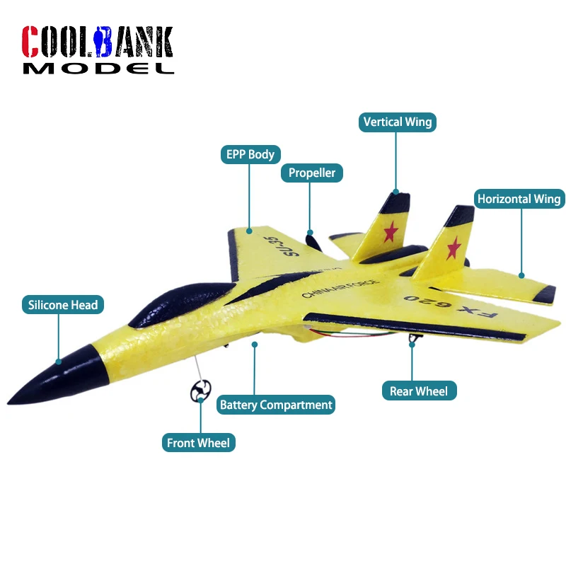 Telecomando ad alta tecnologia Sukhoi Su-35 aereo da combattimento modello in schiuma ala fissa aereo aliante RC elettrico giocattoli per bambini regali COOLBANK