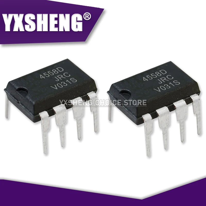 10PCS JRC4558 Integrate DIP Chipset 4558 4558D JRC4558D DIP-8 IC