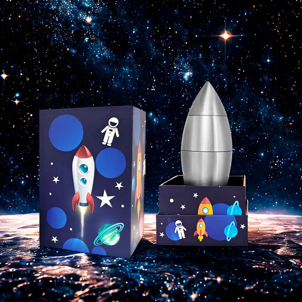 

New Dice Metal Material Rocket Dice Detachable Three Layer Shell Suitable For Chessboard Game Entertainment Reunion Party Game