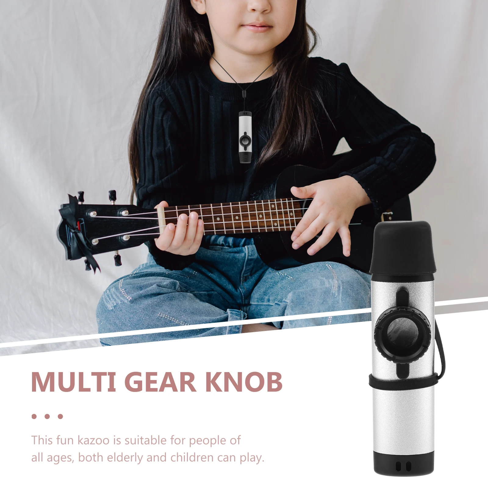 

1Set Aluminium Alloy Kazoo Durable Portable Resonant Sound Ukulele Guitar Partner Musical Instrument