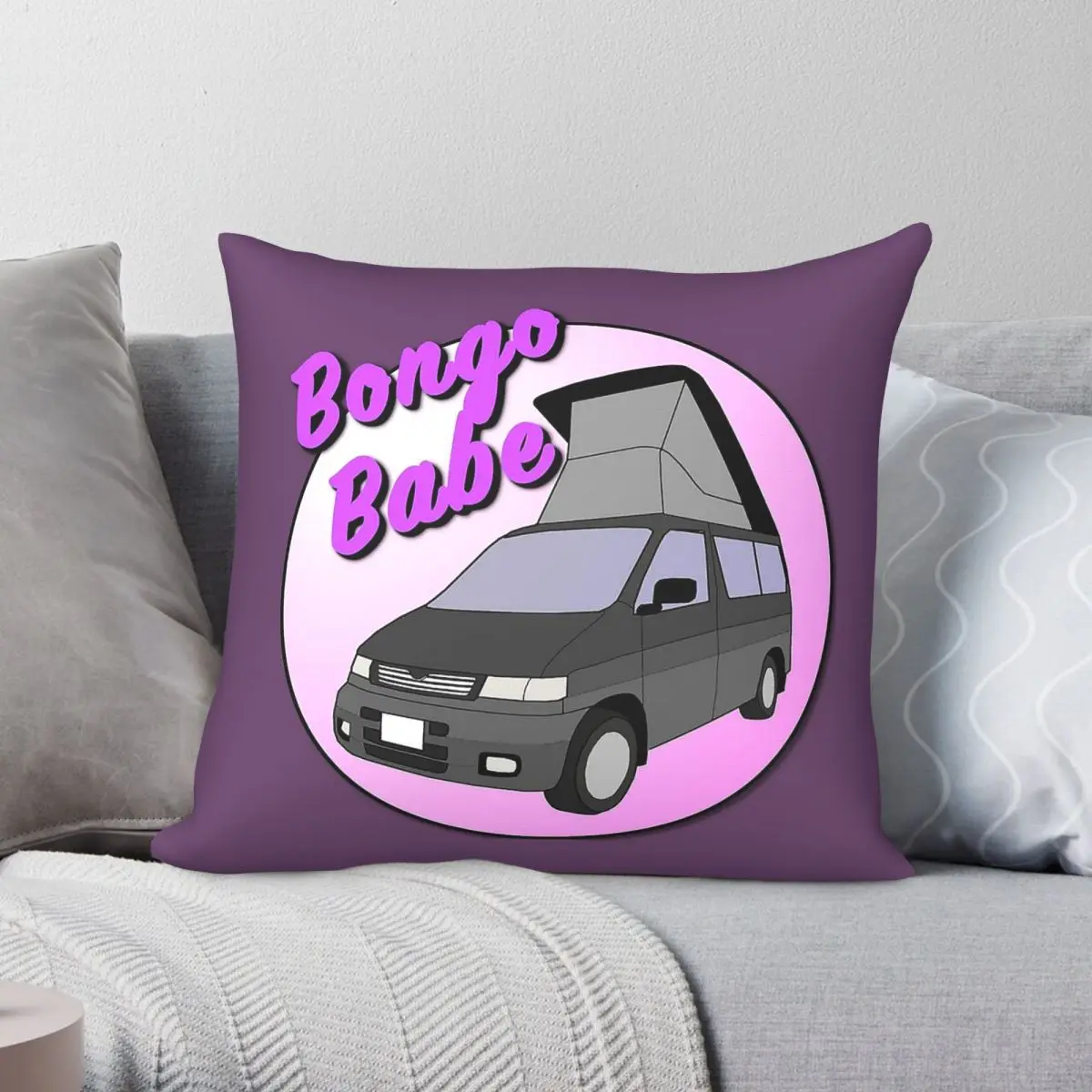 Bongo Babe Camper Pillowcase Polyester Linen Velvet Pattern Zip Decorative Pillow Case Room Cushion Case