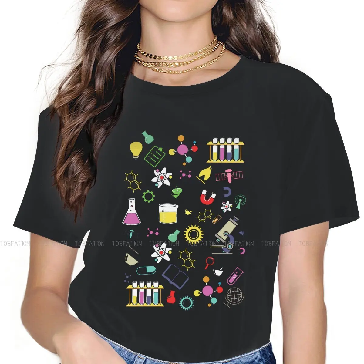 Chemistry Physics Math Crewneck TShirts Science Lover Distinctive Homme T Shirt New Trend Tops