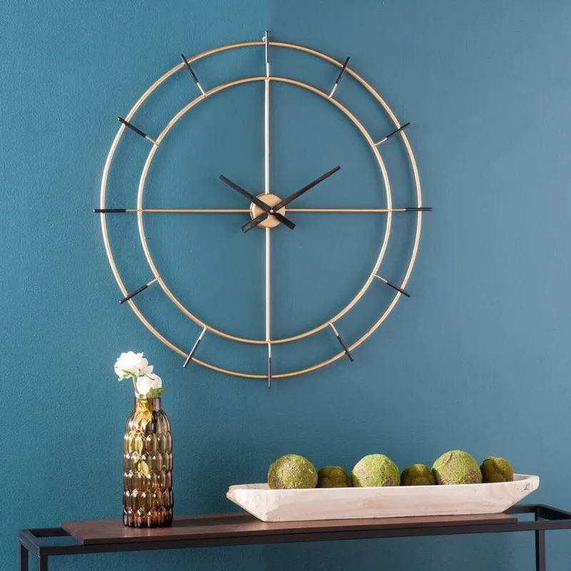 Silent Wall Clocks Creative Home Decoration Wall Watch Metal Bedroom Living Room Clocks Modern Household Ornaments Accessories