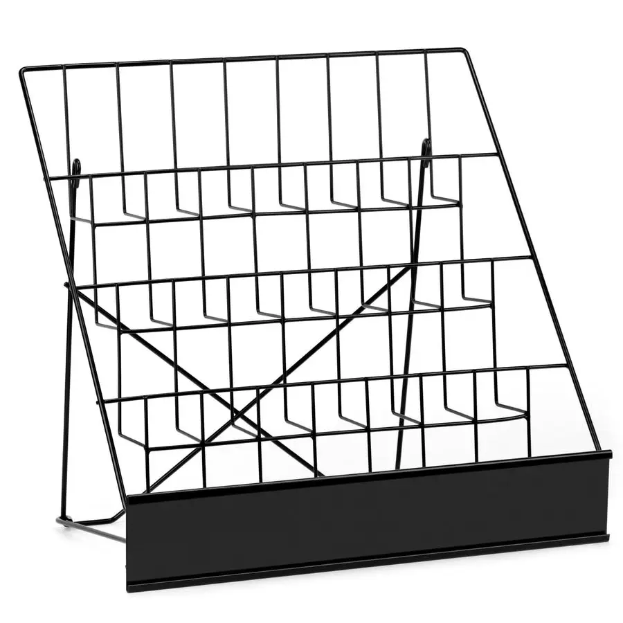 

4Tiered Metal Book Display Stand,18.4 x 16.6 x 14.5, Book Signing Wire Rack, Tabletop CD Display Magazine Rack