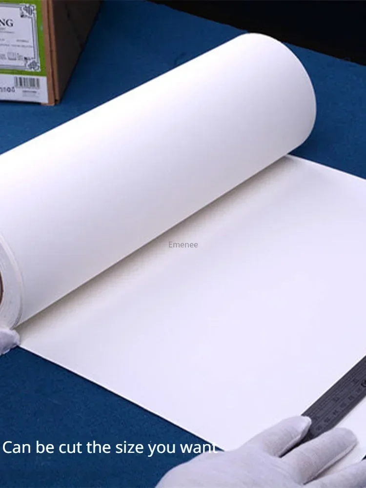 BAOHONG Watercolor Paper 300g Natural White 100% Cotton 14.6in*394in (37cm*10m) Profissional Long Rolling Paper Cold Press Rough