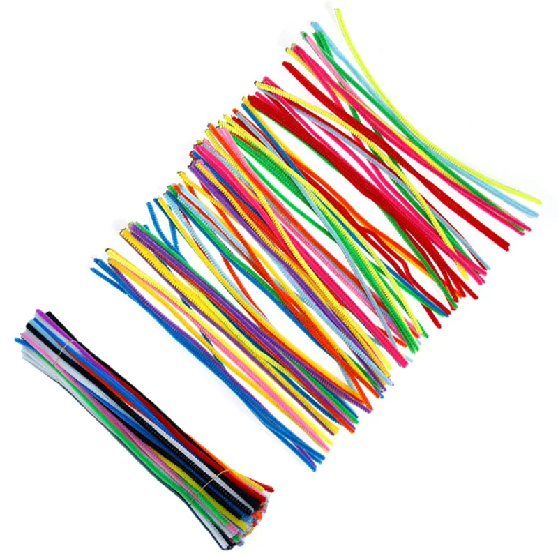 A04F-200Pcs Pipe Cleaners Chenille Stems Kids DIY Craft Educational  Art Creative Crafts Decorations