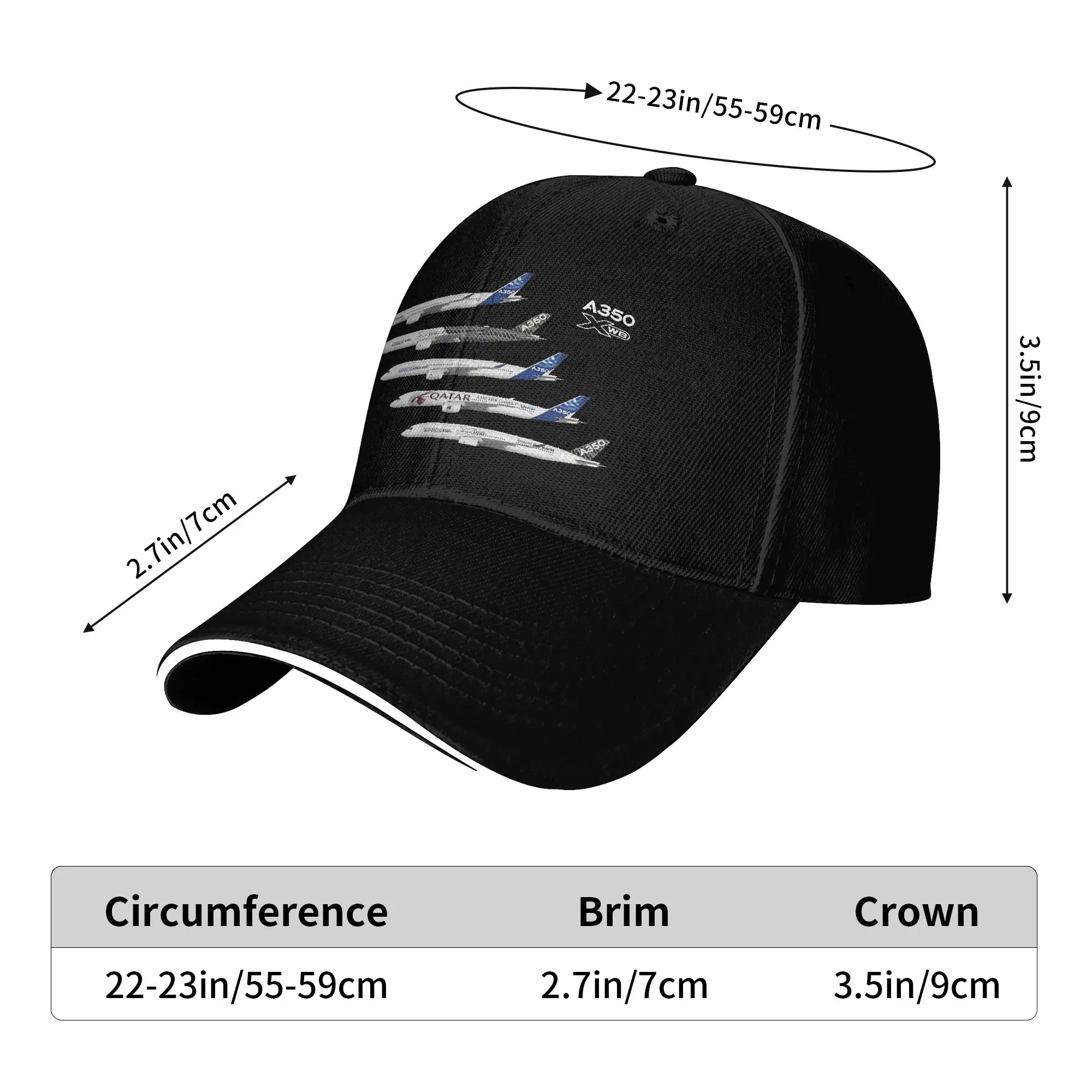 Airbus A350 Test Aircraft Fleet Baseball Cap  Fashion Trucker Hat Summer Men Women Running Hippie Baseball Caps