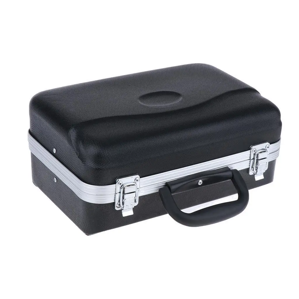 Plastic Pocket Trumpet Hard Case W/ Handle, Lock Trumpet Accessories Black