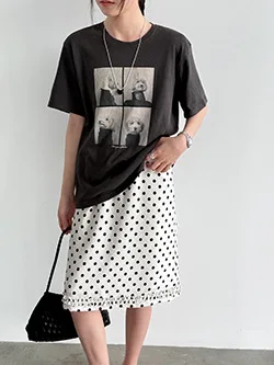 

2026 Women Summer Short Sleeve Cartoon Print T Shirts O-Neck Casual Tees Tops For Women Clothes