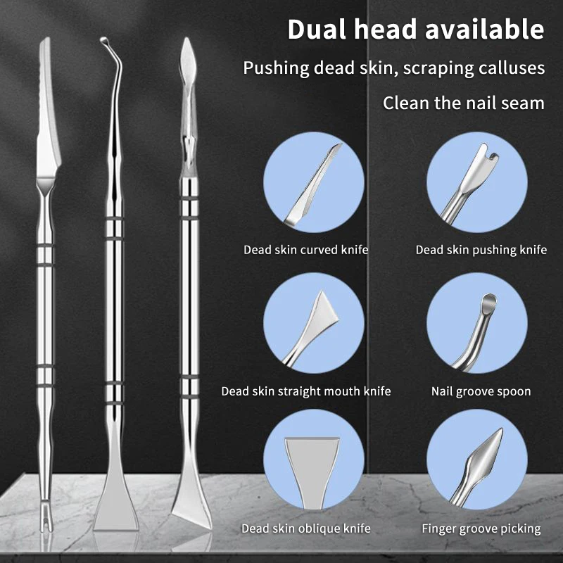 

Double Headed Manicure Pedicure Tools Toe Nail Shaver Feet Pedicure Knife Kit Foot Callus Rasp File Dead Skin Remover Foot Care