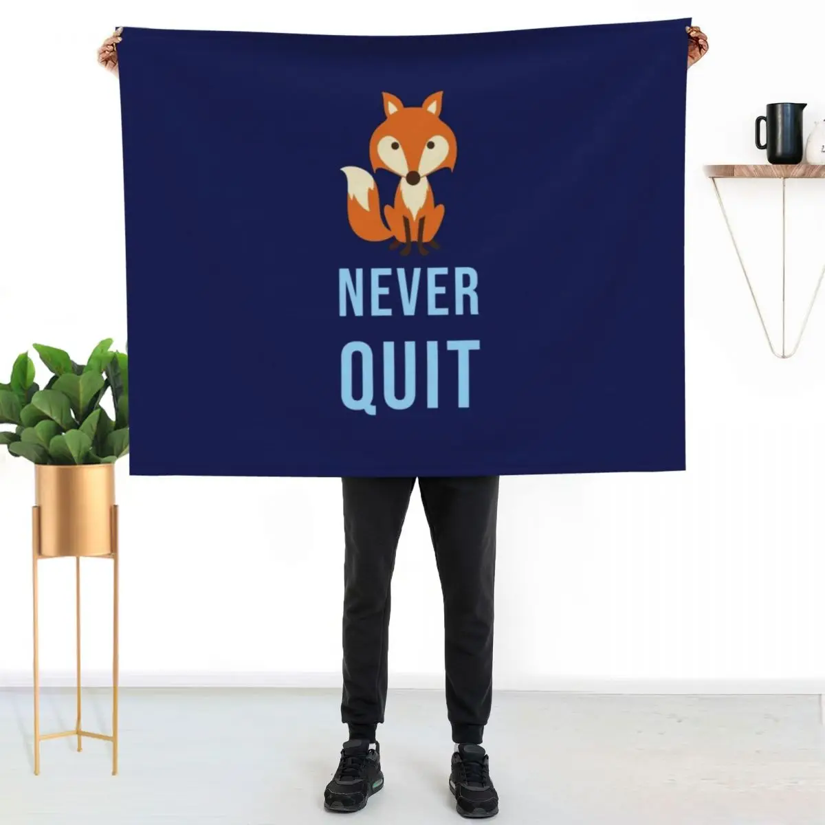 

Foxes never quite - Leicester Throw Blanket Cozy Home Blanket Gift for Christmas Holiday