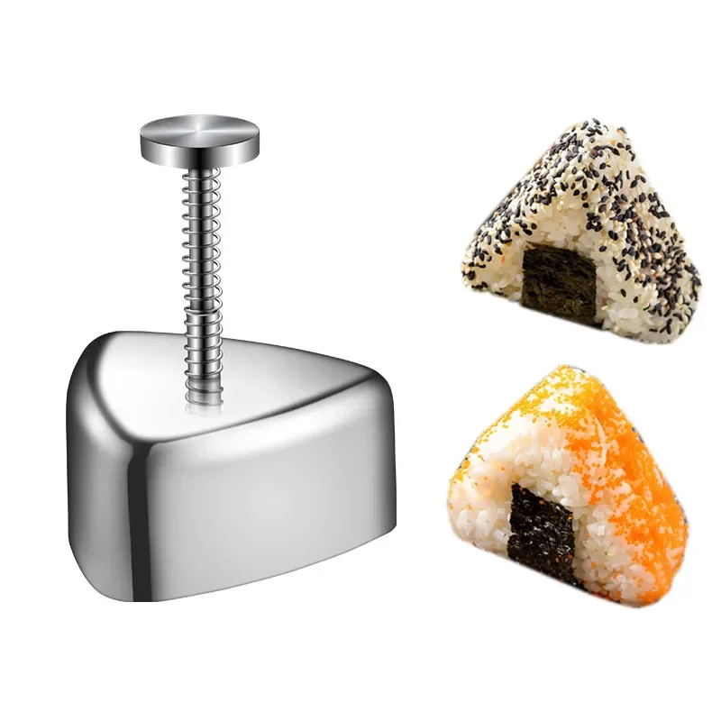 Stainless steel rice ball mold Japanese triangular rice ball sushi mold DIY seaweed kimbap sushi tool