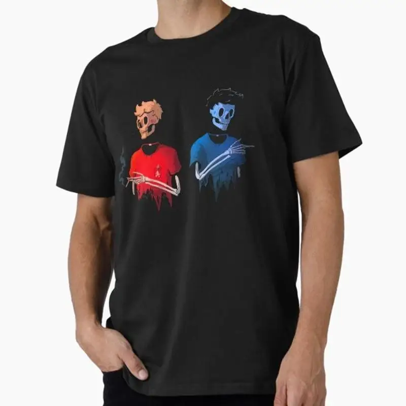 Josh A y Iamjakehill mejor de los muertos rojo blu camiseta hecha EE. UU. AUS M 2XL