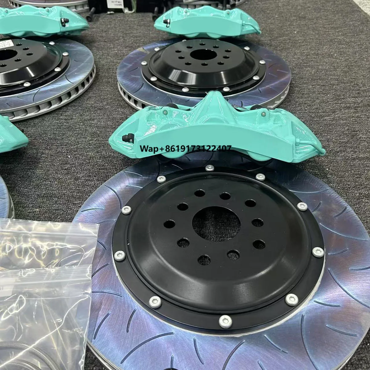 

Wholesaler Baby Blue Color Gt6 gt4 Race Brake Caliper 6 Pot Front and 4 Pot Rear for WRX WRX STI LEGACY BRZ FORESTER
