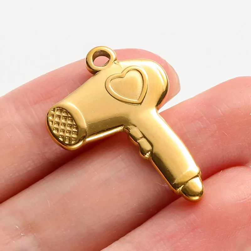 5 Stück verschiedene Werkzeuganhänger, Schwert, Schraubenschlüssel, Schere, goldfarben, Edelstahl-Anhänger für Schmuckherstellung, DIY-Taschen-Schlüsselanhänger – Detail 10