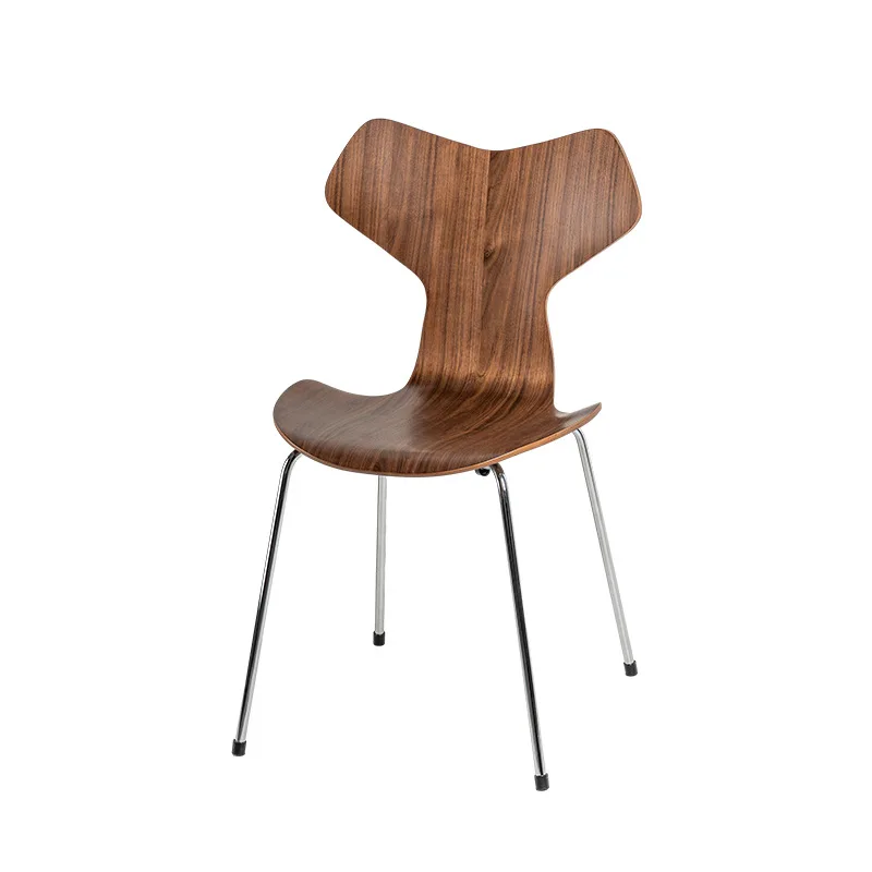 

Simple home wrought iron dining chair Internet celebrity backrest restaurant creative designer chair