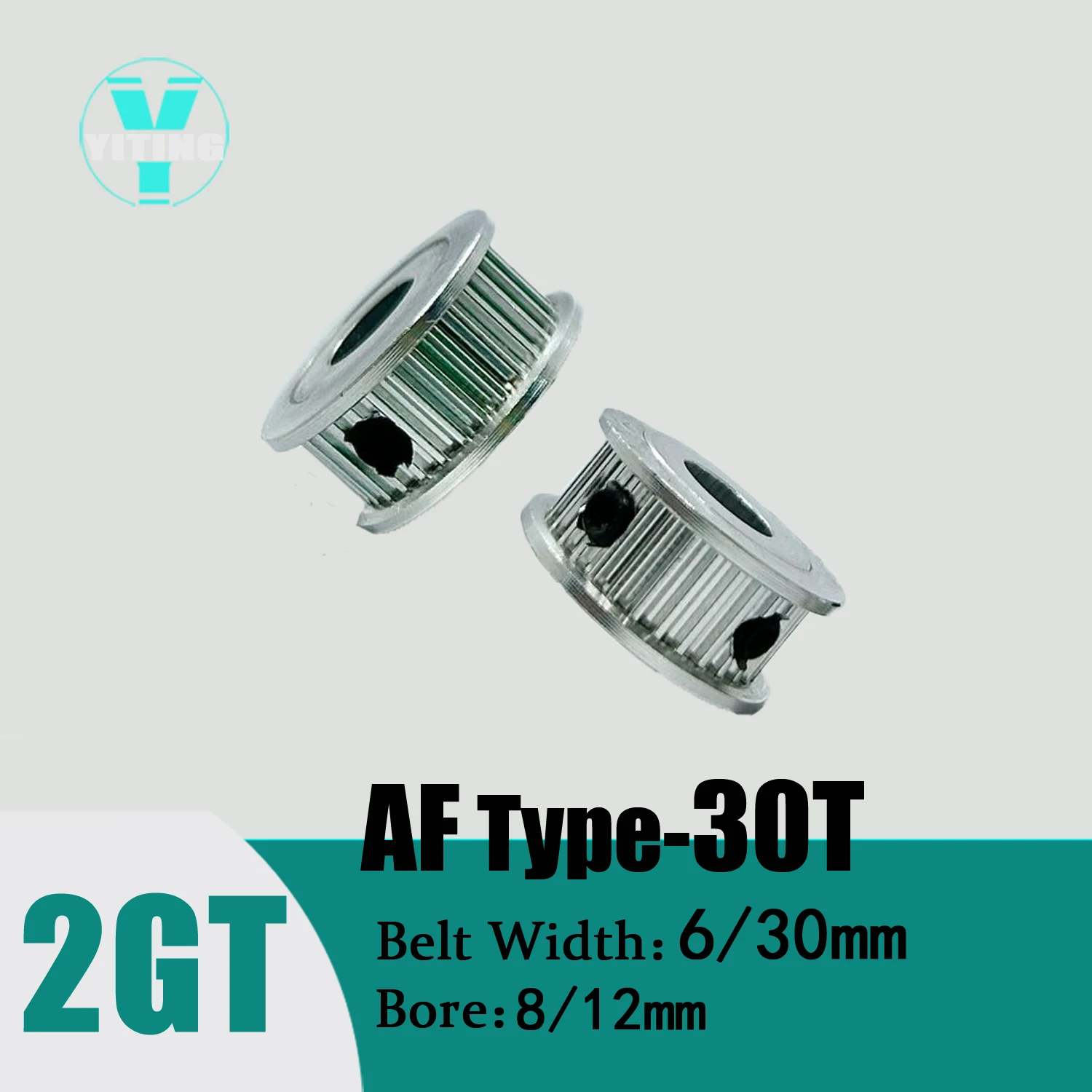 

2GT 2M 30 Teeth Timing Pulley Belt Width 6/30mm Bore8/12mm 30T AF Type Tensioning Wheel Idler Synchronous 3D Printer Parts