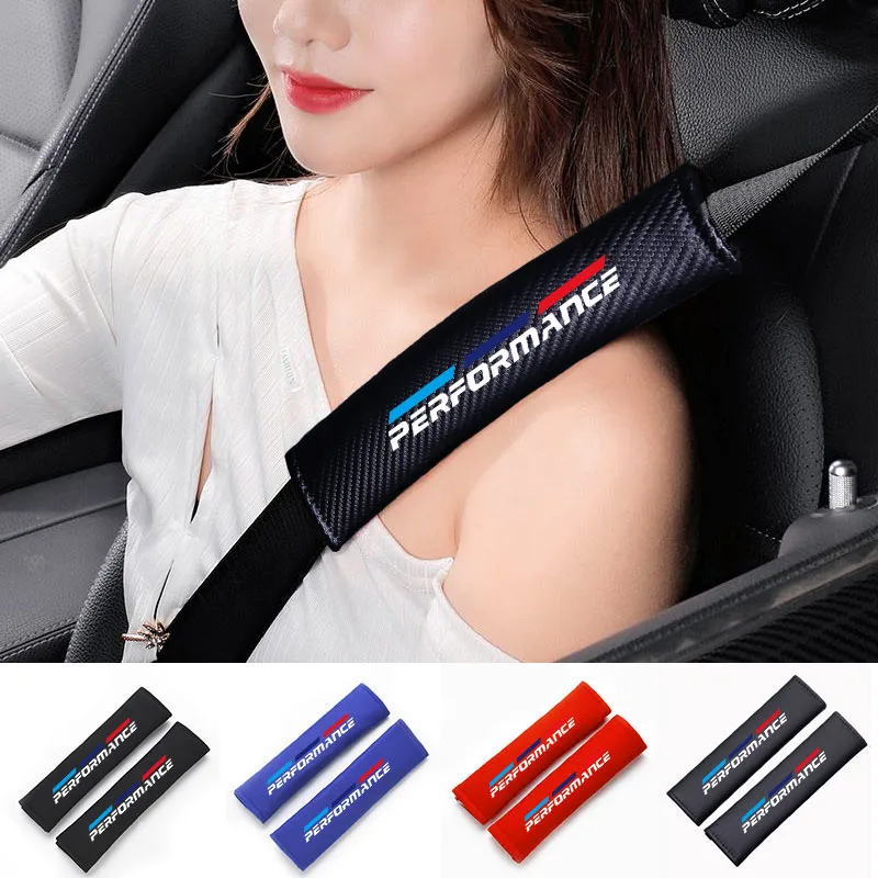 Car Safety Belt Cover Shoulder Pad For BMW M Power Performance E46 e39 E90 E36 E60 E34 E30 f30 f10 X1 X3 X5 e92 G30 Accessories