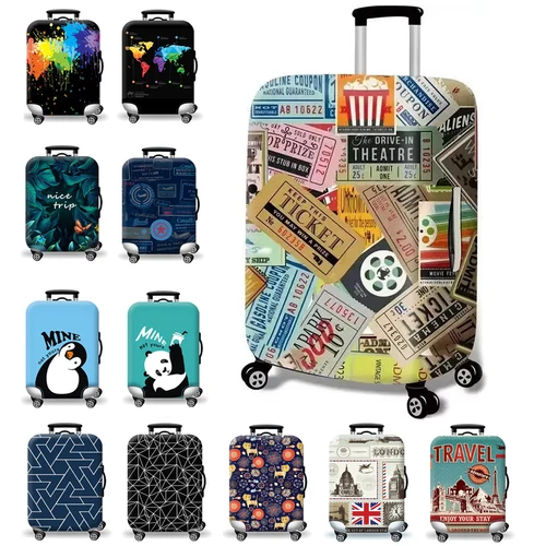 Funda de equipaje, funda para maleta, Protector de equipaje elástico, fundas antipolvo para equipaje, adecuada para maleta de 18-32 pulgadas, organizador de viaje