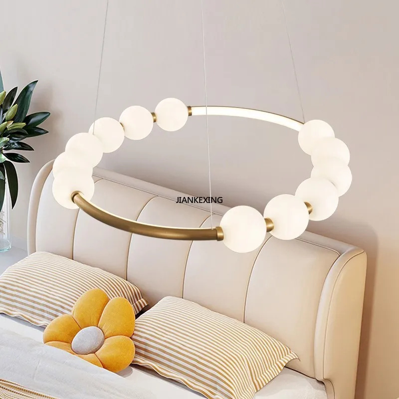 Lampe LED circulaire suspendue au design minimaliste, luminaire décoratif d'intérieur, idéal pour un salon, une chambre à coucher, un bureau ou un restaurant, nouveauté