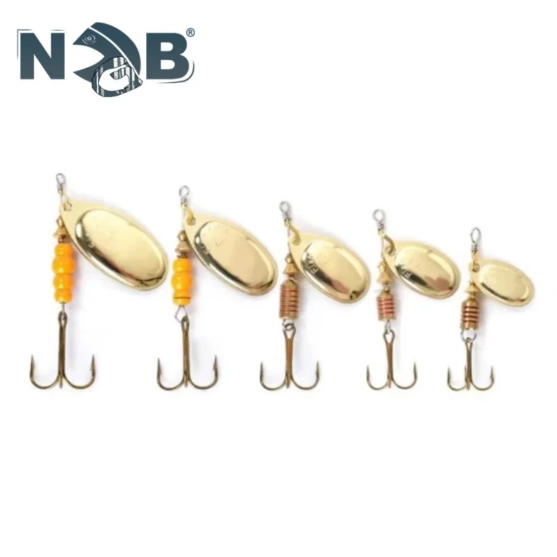 NGB Fishing Lure Spinner Bait 3.9g 4.6g 7.4g 10.8g 15g Spinner Spoon Lure pike Metal With Treble Hooks Fishing Accessories
