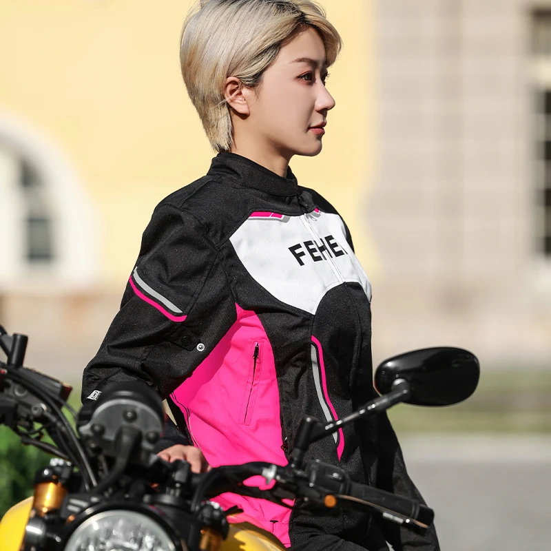 Kid Girls Motorcycle Riding Jacket Winter Motocross Waterproof Thermal Jacket Children Reflective Clothing 7pcs Protective Gear