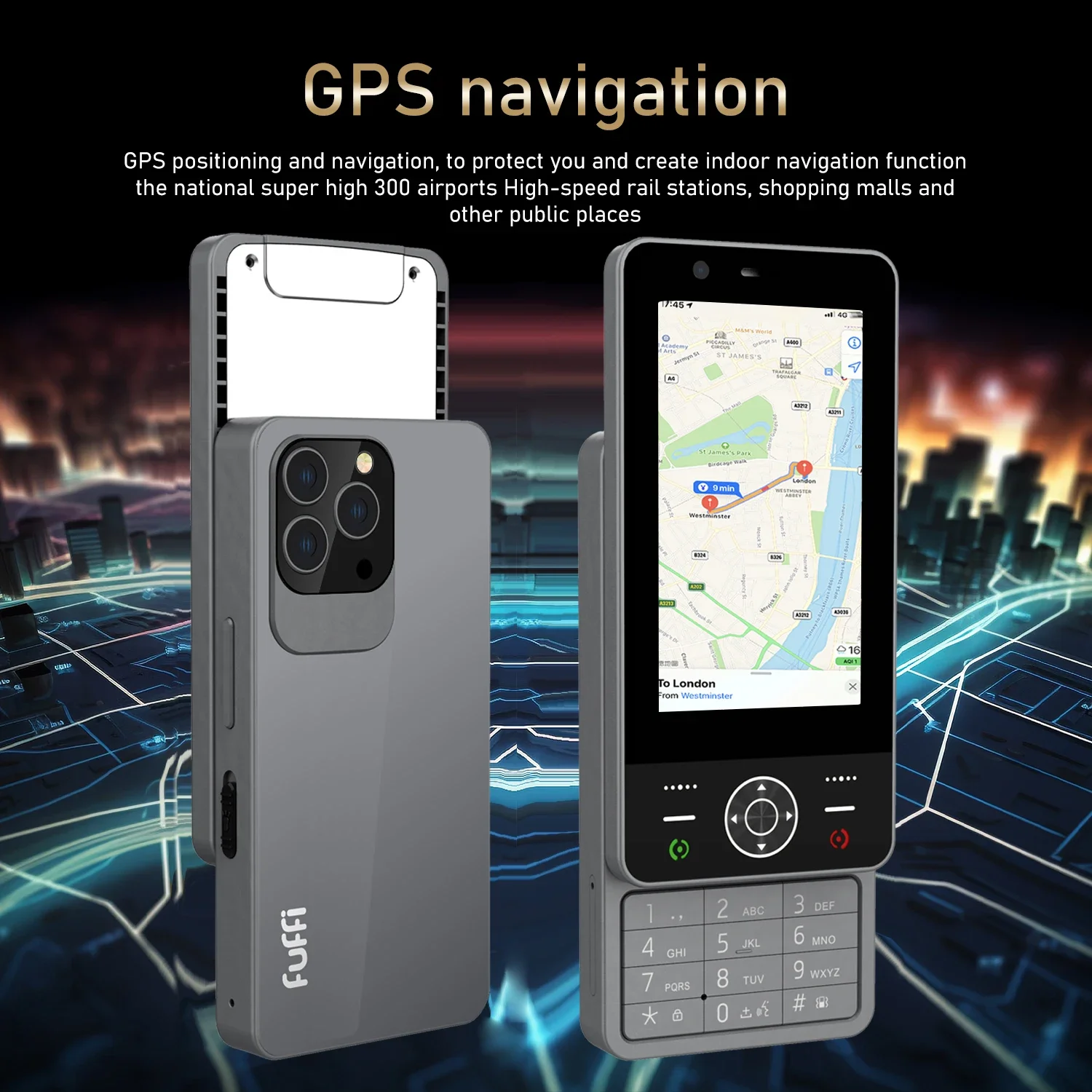 FUFFI S24 Pro Sliding Mini Phone 4.0 Inch HD Colorful Screen Phone Fun Feature Phone 4G Network Dual SIM Student Mobile Phone