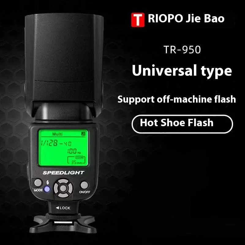 Triopo TR-950 ضوء فلاش Speedlight Speedlite Universal لـ Fujifilm Olympus Nikon Canon 650D 550D 450D 1100D 60D 7D 5D،...