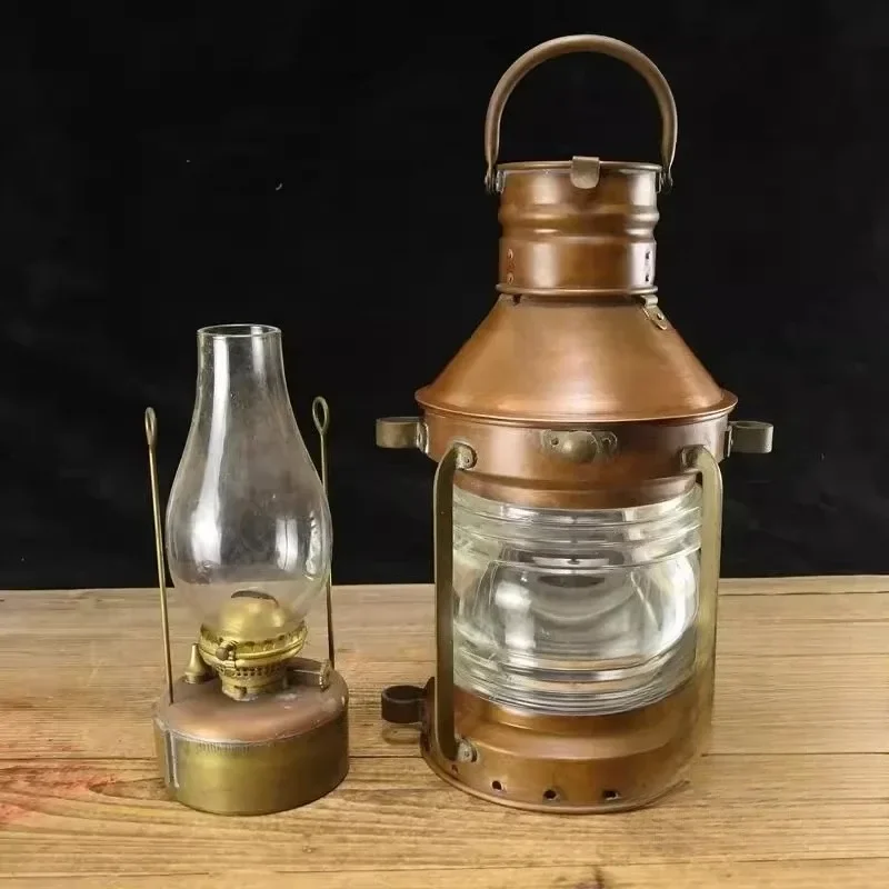 

Western All Copper Vintage Medieval Copper Light Hong Kong Boat Old Side Copper Horse Light Camp