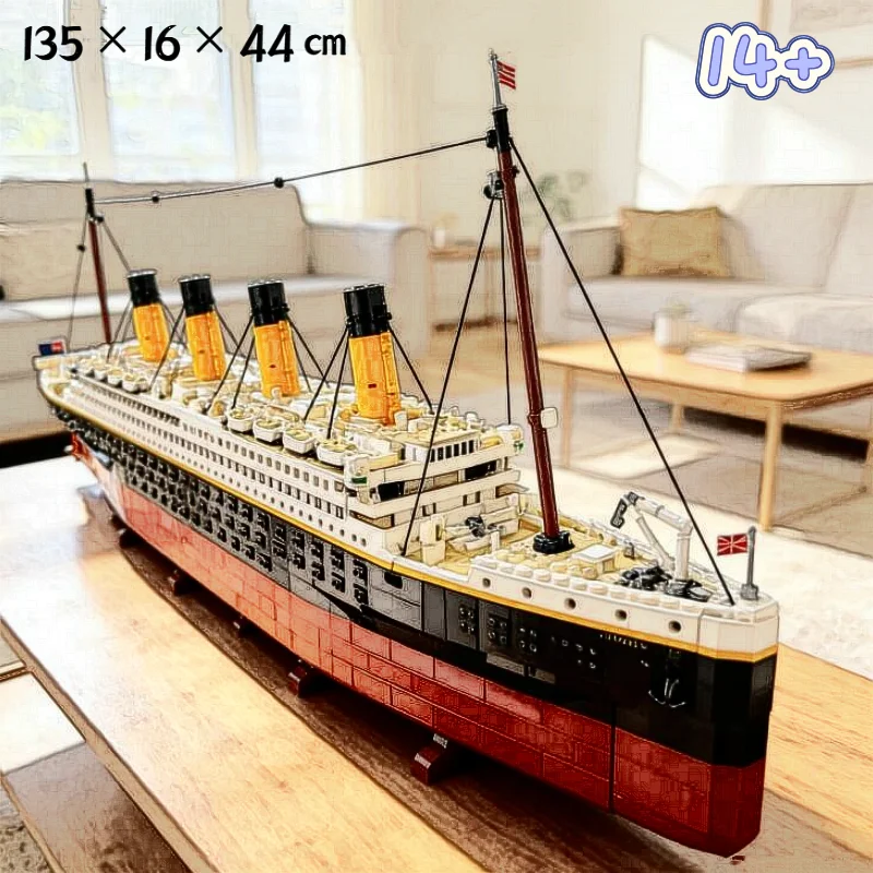 Neue Kompatible 9090-Teilige Titanic Bausteine MOC Ausstellungsmodell Steine Kreuzfahrtschiff Dampfschiff für Erwachsene Spielzeug Weihnachtsgeschenke – Detail 2