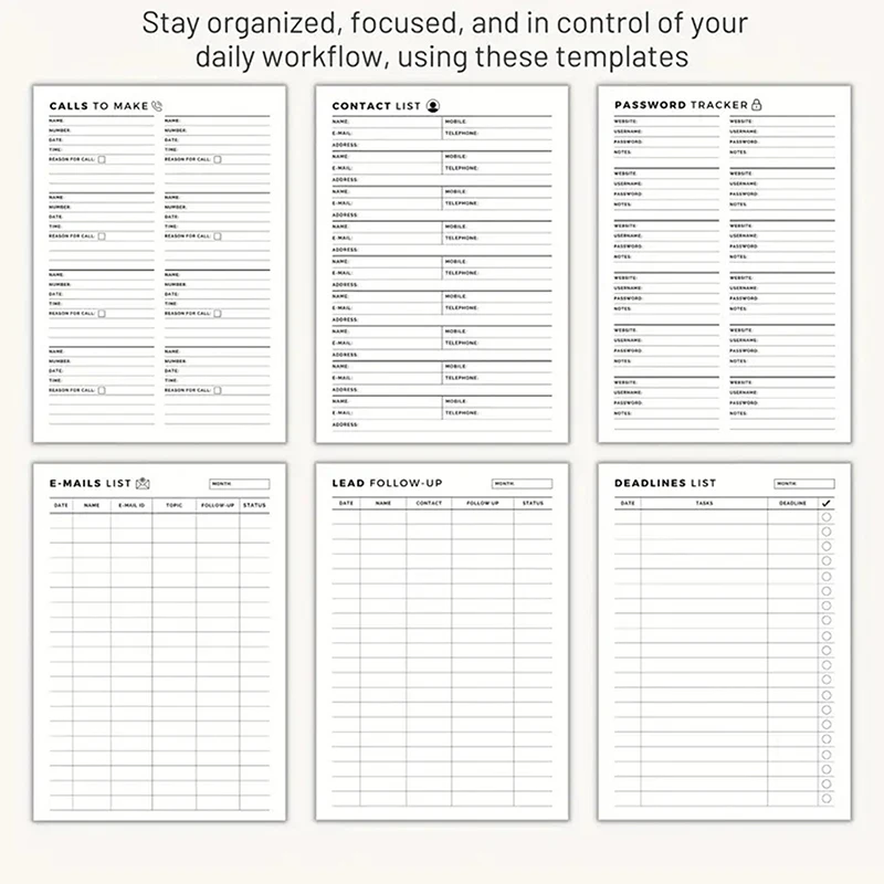 

Office Task Planner Set, Office Task List, Office Organization Tracker, Work To Do List, Home Work Planner Kit, Daily Planner