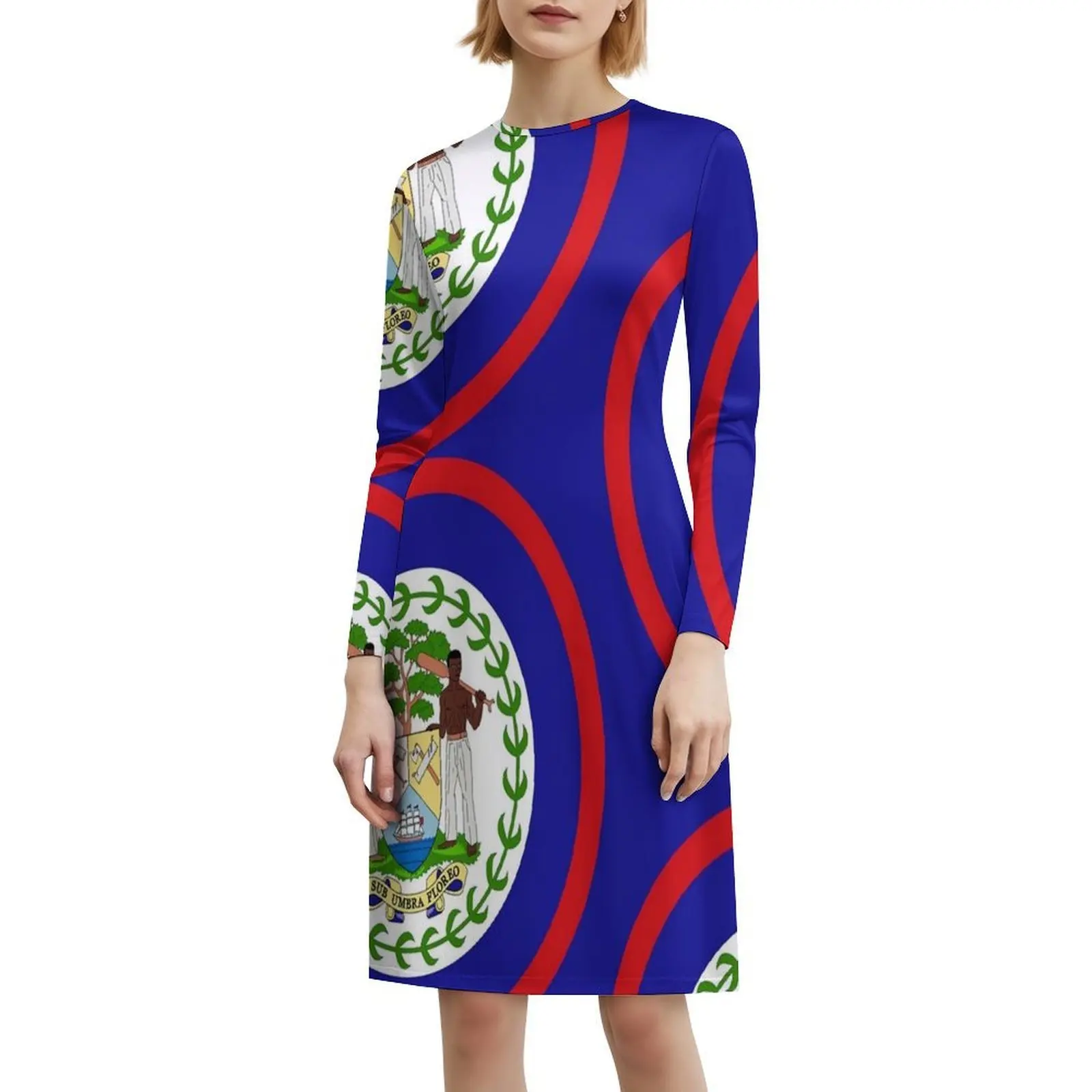 Флаг Белиза Подарки Наклейки и продукты (Gf) Платье с вырезом в форме сердца Элегантное летнее праздничное платье для женщин Флаг Белиз Флаг