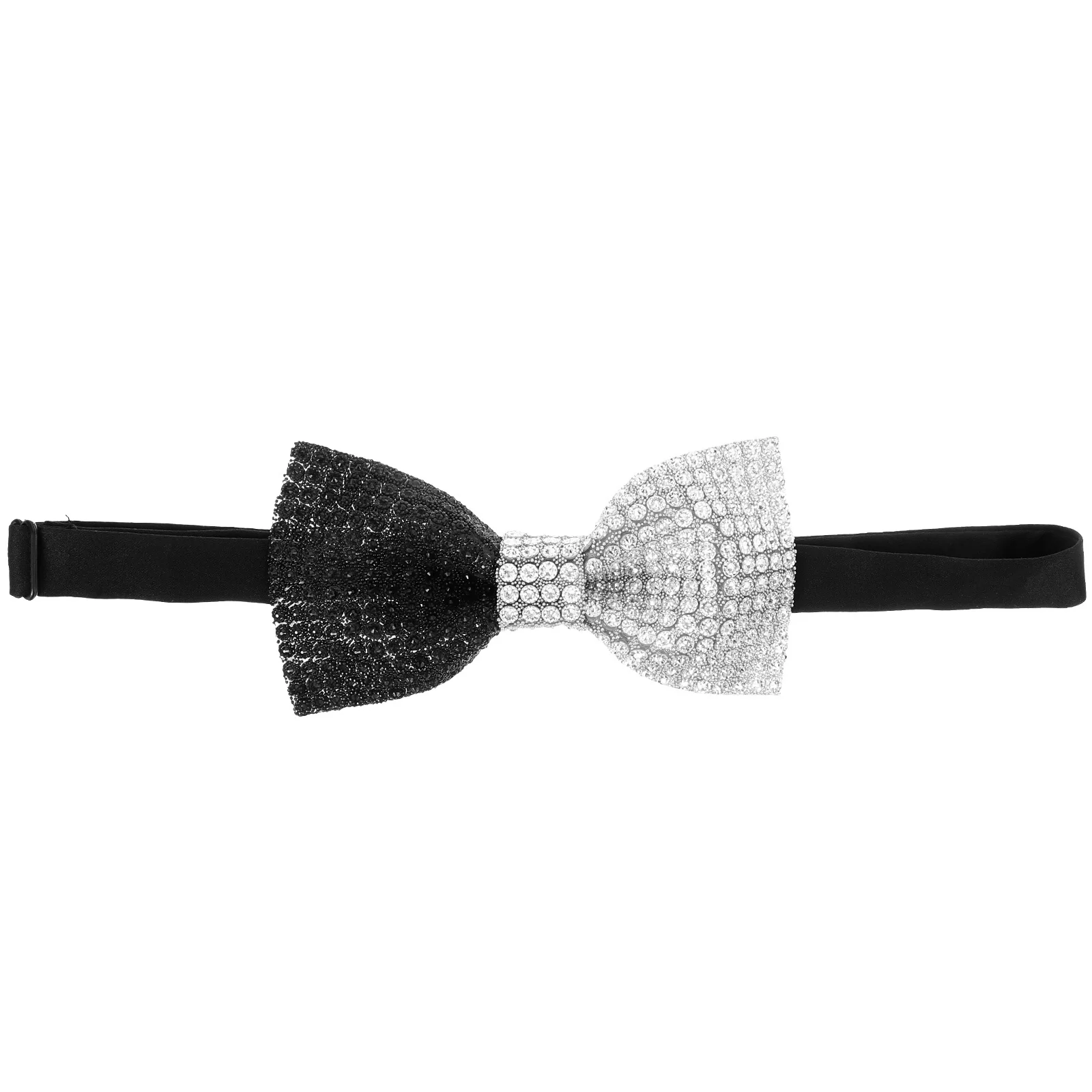 Bling Rhinestone Bow Tie Wedding Banquet Dinner Party Decorative Groom Pre-Tied Men Accessory Rhinestone Bow Tie for Men