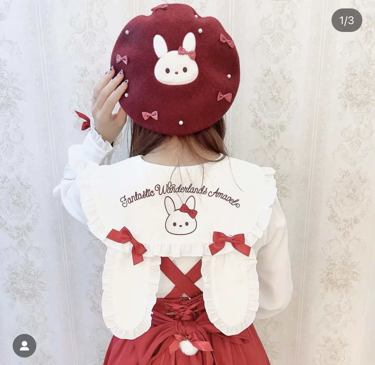 Japanese Mine Style Sweet Cute Rabbit Ear Doll Collar Embroidered Bow Long Sleeve Single-Breasted Lolita Inner Shirts Tops Women